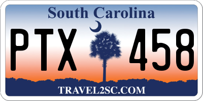 SC license plate PTX458