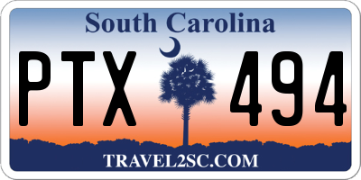 SC license plate PTX494