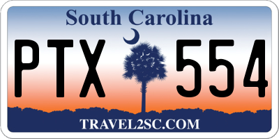 SC license plate PTX554