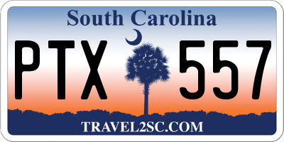 SC license plate PTX557