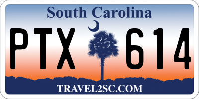 SC license plate PTX614