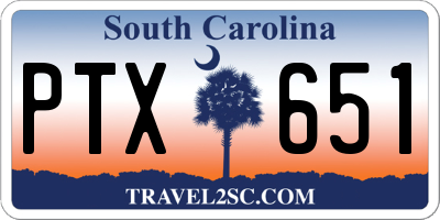 SC license plate PTX651