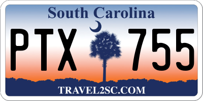 SC license plate PTX755