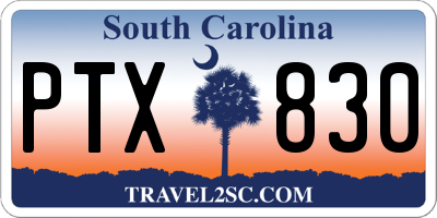SC license plate PTX830
