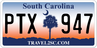 SC license plate PTX947
