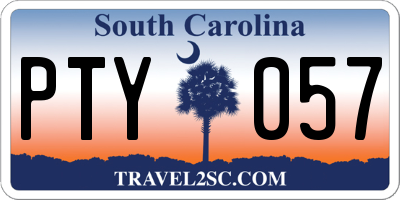 SC license plate PTY057