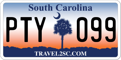 SC license plate PTY099