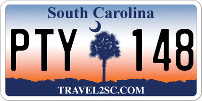SC license plate PTY148
