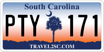 SC license plate PTY171