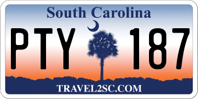 SC license plate PTY187
