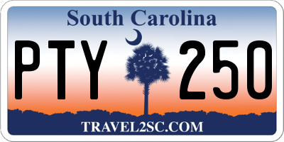 SC license plate PTY250