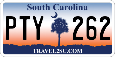 SC license plate PTY262