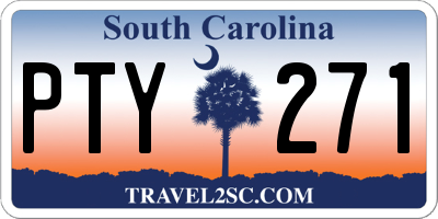SC license plate PTY271