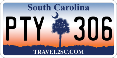 SC license plate PTY306