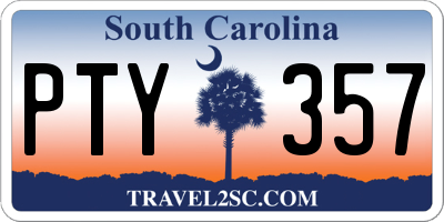 SC license plate PTY357
