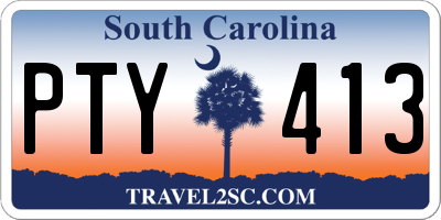 SC license plate PTY413