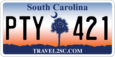 SC license plate PTY421