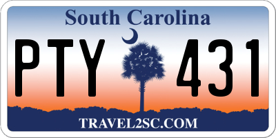 SC license plate PTY431