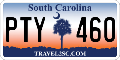 SC license plate PTY460