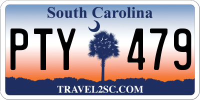 SC license plate PTY479
