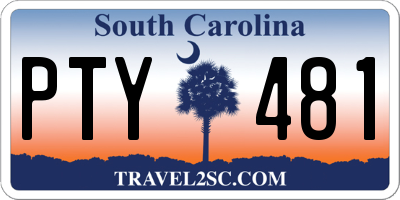 SC license plate PTY481