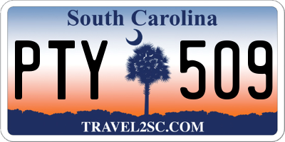 SC license plate PTY509