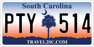 SC license plate PTY514