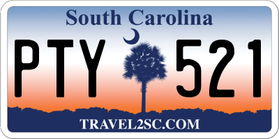 SC license plate PTY521