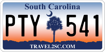 SC license plate PTY541