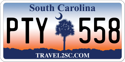 SC license plate PTY558