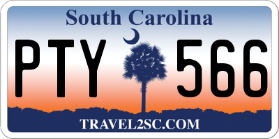 SC license plate PTY566