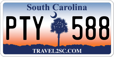 SC license plate PTY588