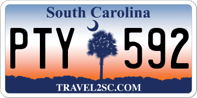 SC license plate PTY592