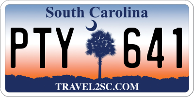 SC license plate PTY641