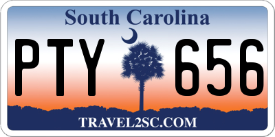 SC license plate PTY656