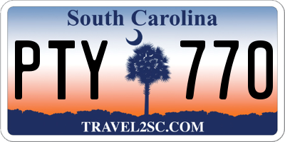 SC license plate PTY770