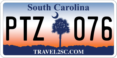SC license plate PTZ076
