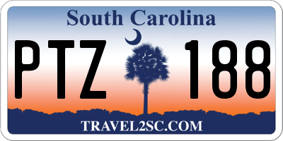 SC license plate PTZ188