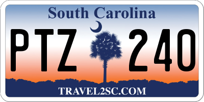 SC license plate PTZ240