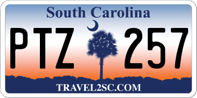 SC license plate PTZ257