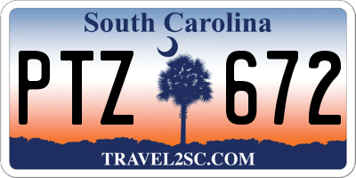 SC license plate PTZ672