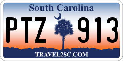 SC license plate PTZ913