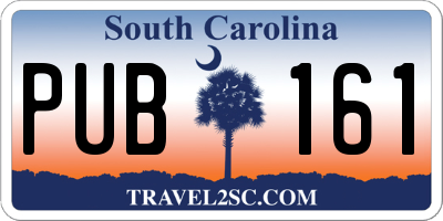 SC license plate PUB161