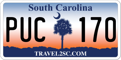 SC license plate PUC170