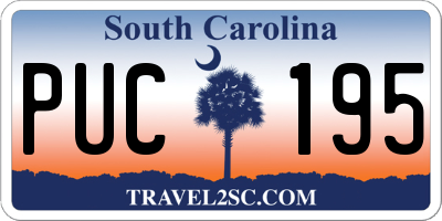 SC license plate PUC195