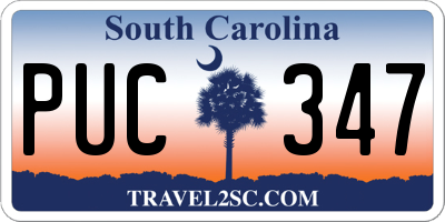 SC license plate PUC347