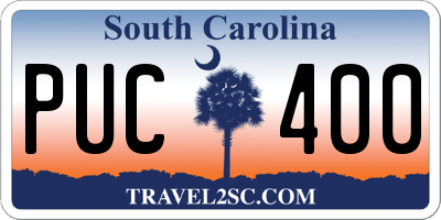 SC license plate PUC400