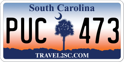 SC license plate PUC473