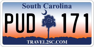 SC license plate PUD171