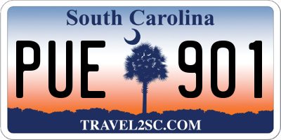 SC license plate PUE901